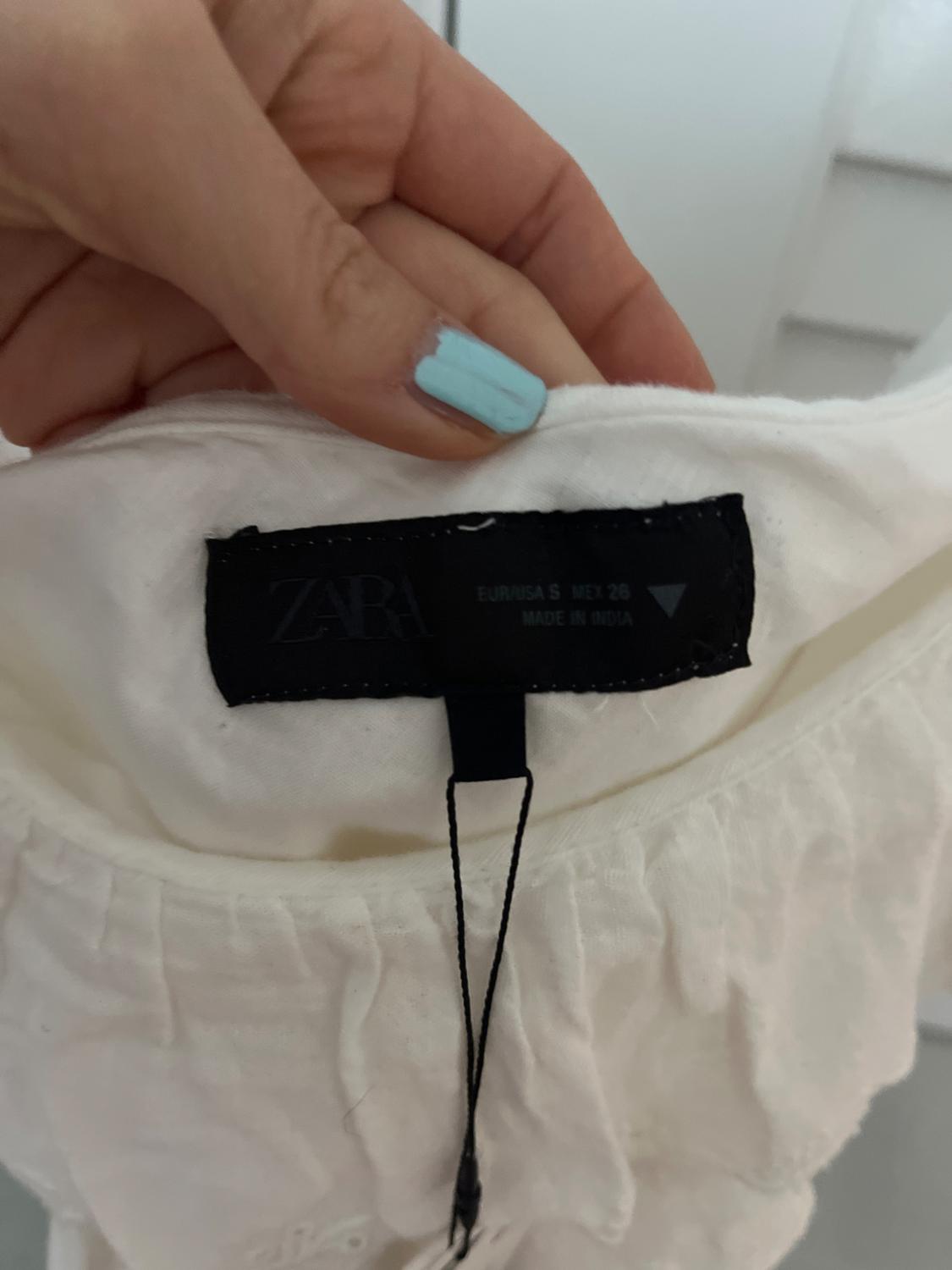 ASYMMETRIC RUFFLED GAUZE TOP - Image 4