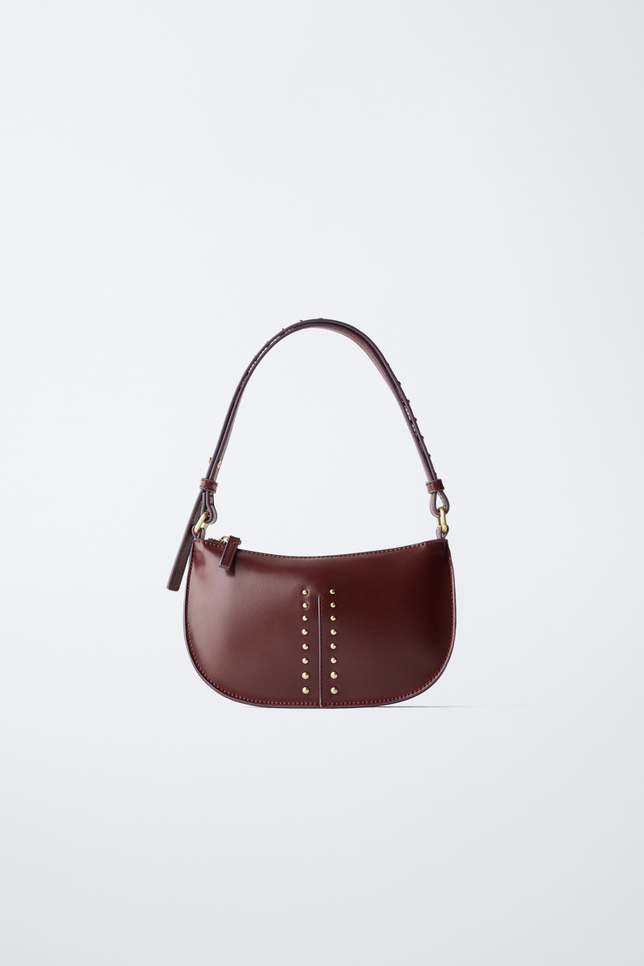 スタッズショルダーバッグ - ボルドー | ZARA Japan / 日本