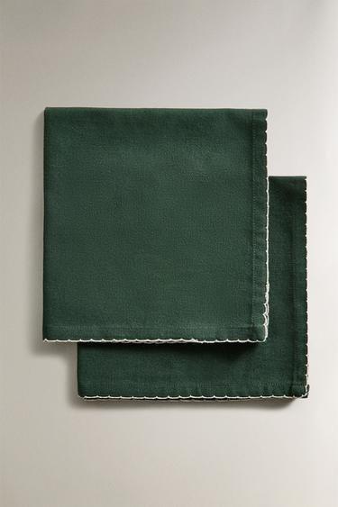 CONJUNTO DE GUARDANAPOS COM ONDAS (CONJUNTO DE 2) - Verde da Zara