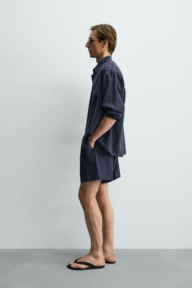 CHEMISE FLUIDE SOFT - Bleu marine de Zara - Image 3