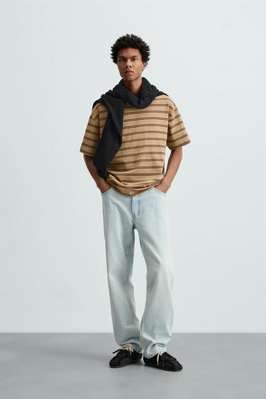 CAMISETA BÁSICA HEAVY WEIGHT - Beige-marro de Zara - Imagen 0