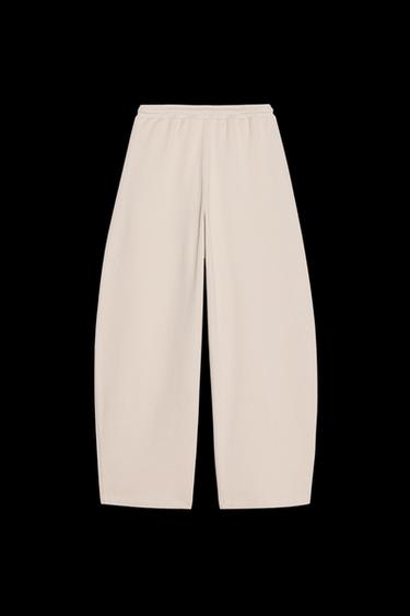 CONTRAST BALLOON TROUSERS - Mid-ecru by Zara