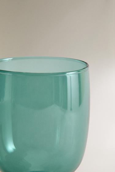 GRAND VERRE À PIED BOROSILICATE COULEUR X COLLAGERIE - Vert de Zara - Image 4
