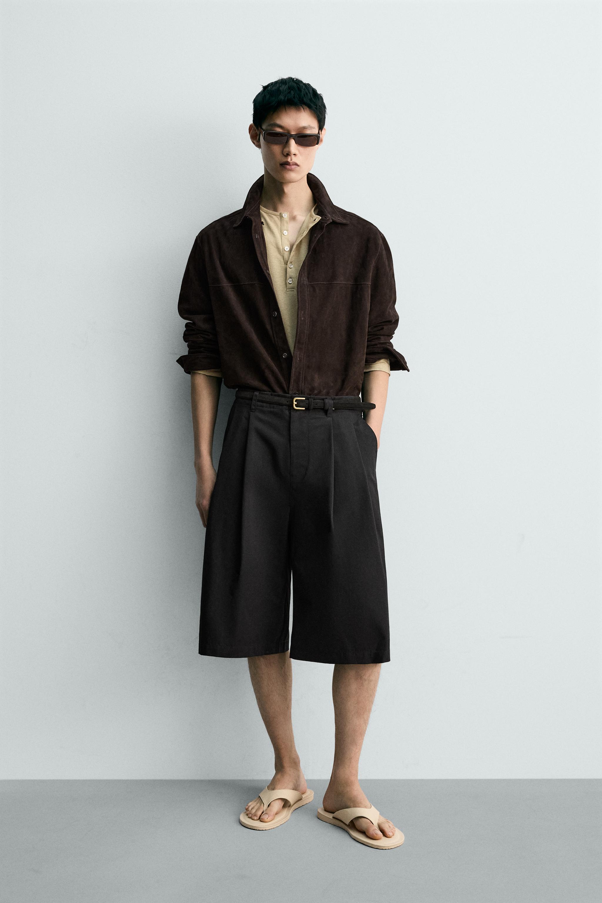 ショートパンツ (ブラック・黒) | メンズ | ZARA 日本