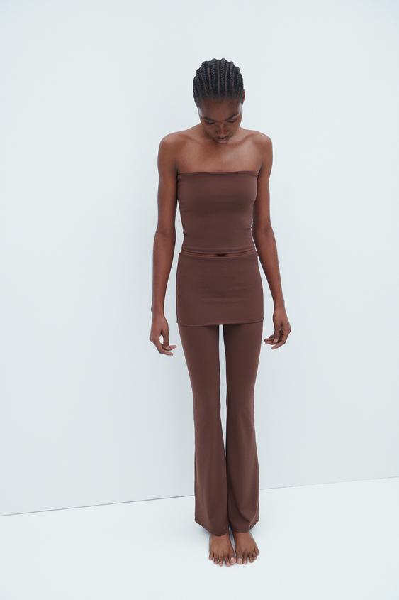 Selling my Zara brown seamless leggings Worn twice - Depop