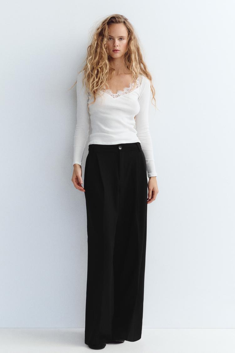 Pantaloni Palazzo Pantaloni Jersey Zara Zara Pantaloni Saldi