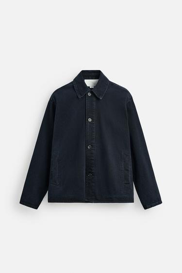 CAZADORA DENIM BOXY FIT - Marino oscuro de Zara
