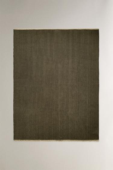 HERRINGBONE THROW - Khaki by Zara