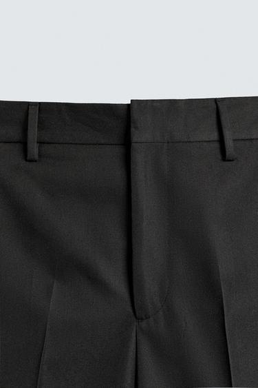 STRAIGHT-LEG TROUSERS WITH VENTS - Black by Zara - Image 8