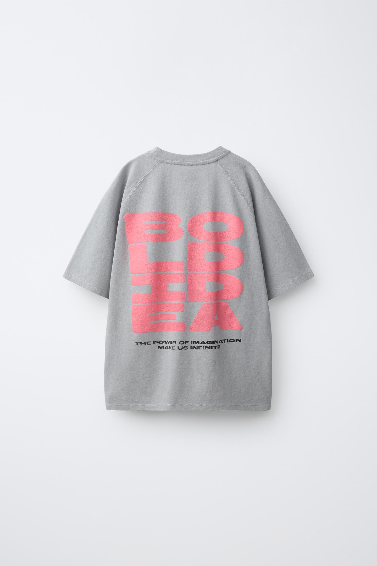 Детская футболка Zara Text Print, цвет: Серый — фото 2