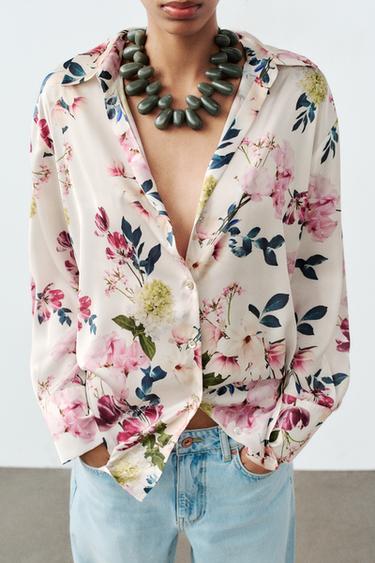 CHEMISE SATINÉE - Multicolore de Zara