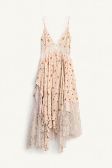 VESTIDO ESTAMPADO RENDA LIMITED EDITION - estamp-1 da Zara