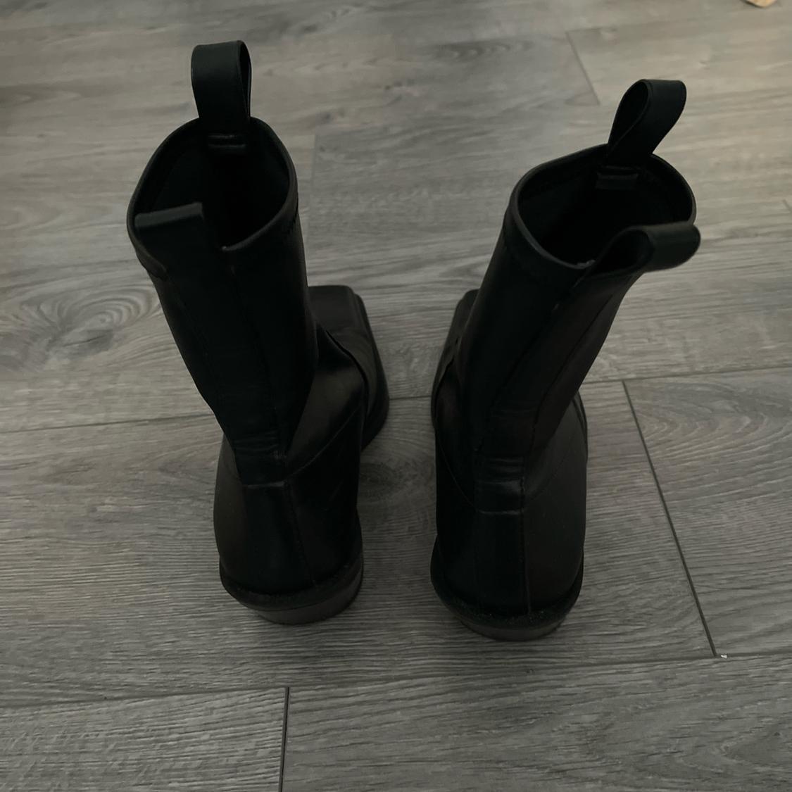 BLACK SQUARE TOE BOOTS - Image 2