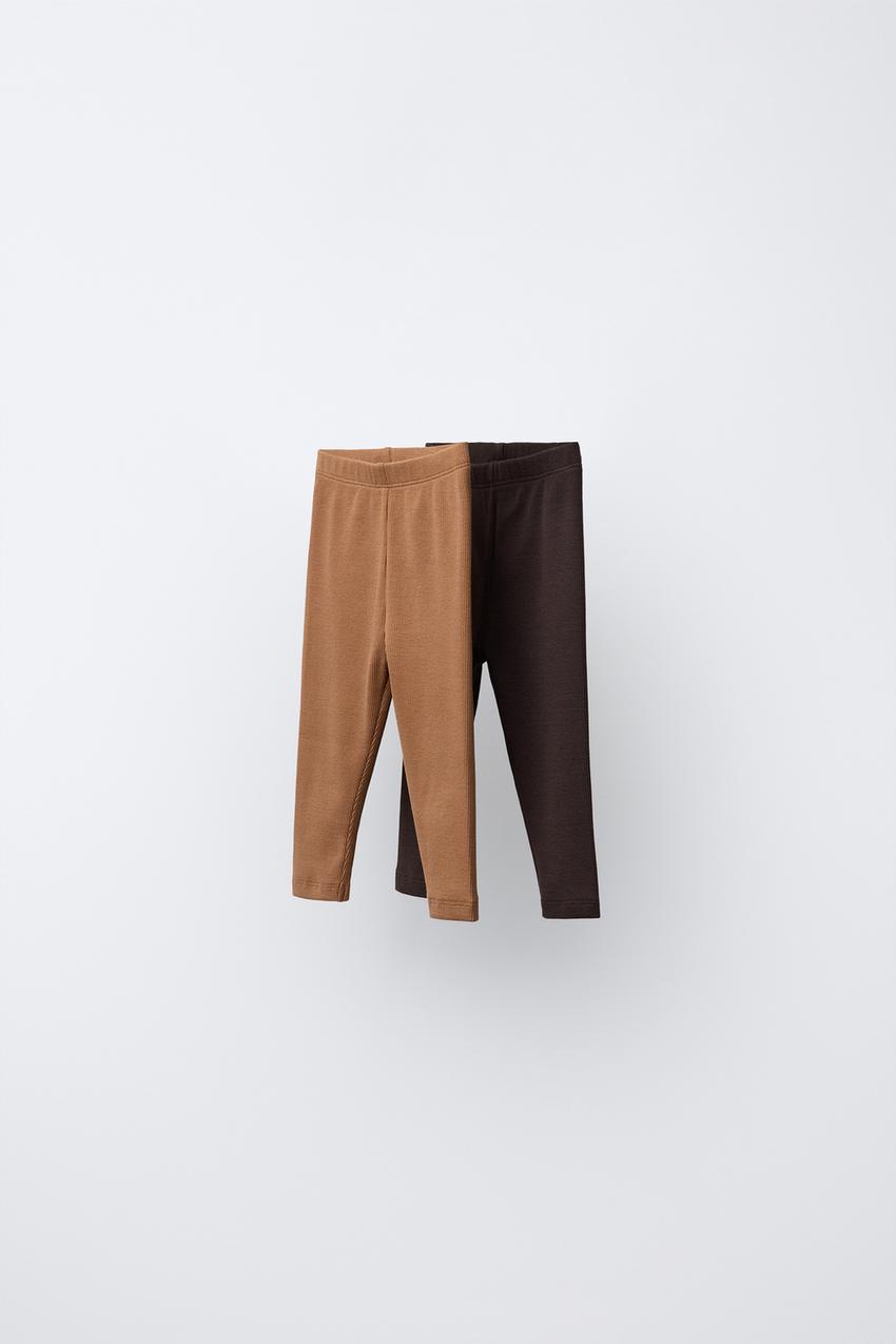 無地レギンス／2枚セット - キャラメル | ZARA Japan / 日本