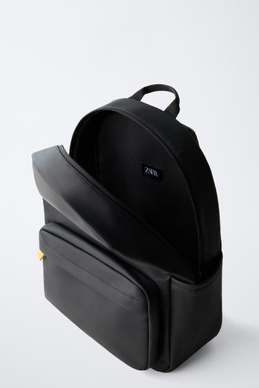 RUBBERISED SCHOOL BACKPACK - Black by Zara - Image 3