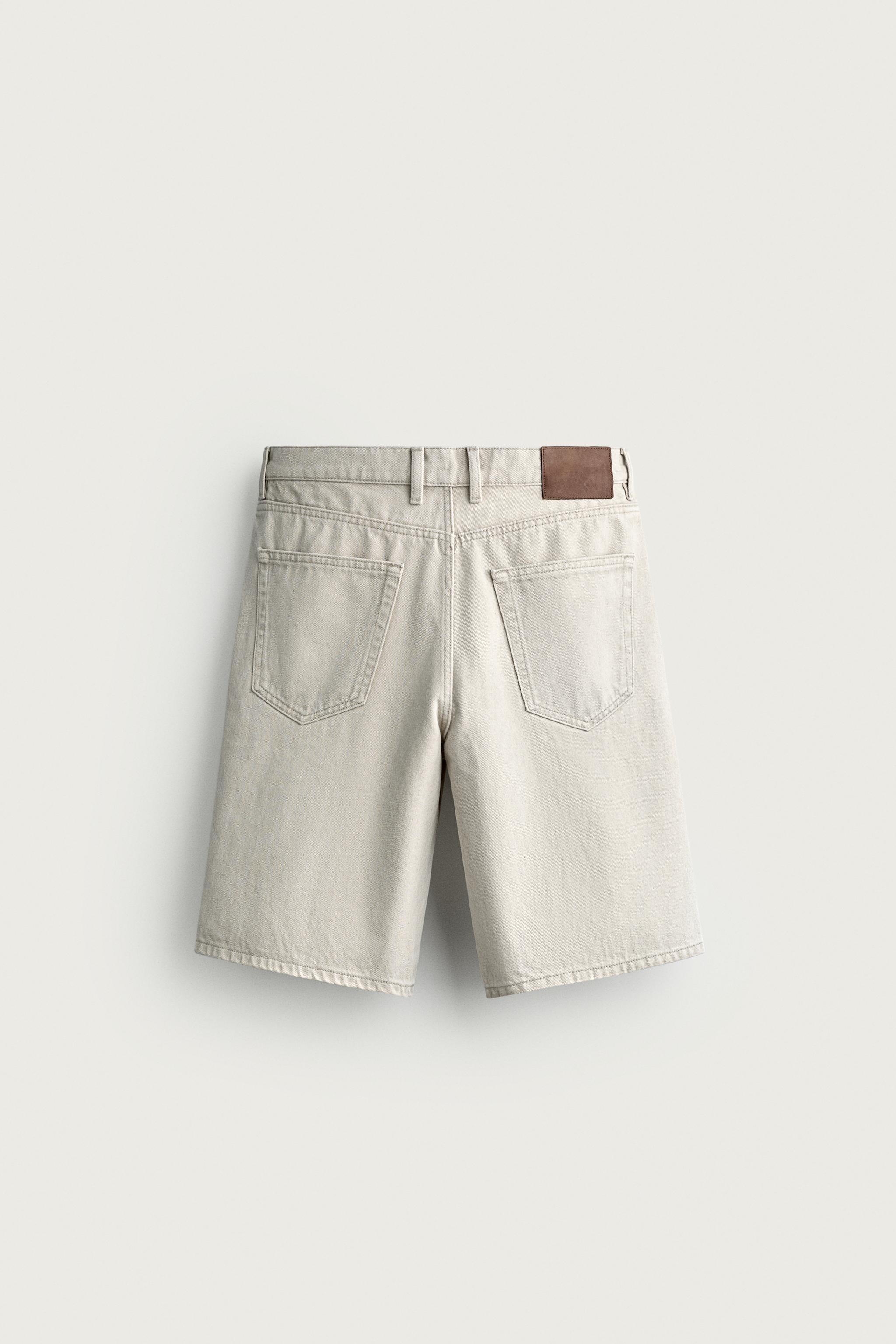 Zara REGULAR FIT DENIM BERMUDA görsel 7