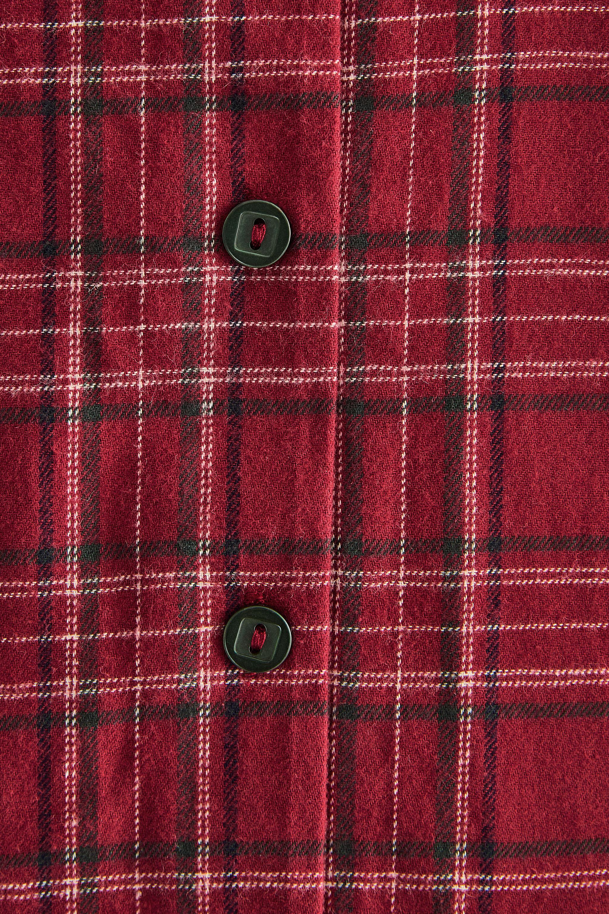 BABY FLANNEL CHECK CHRISTMAS FOOTED ROMPER