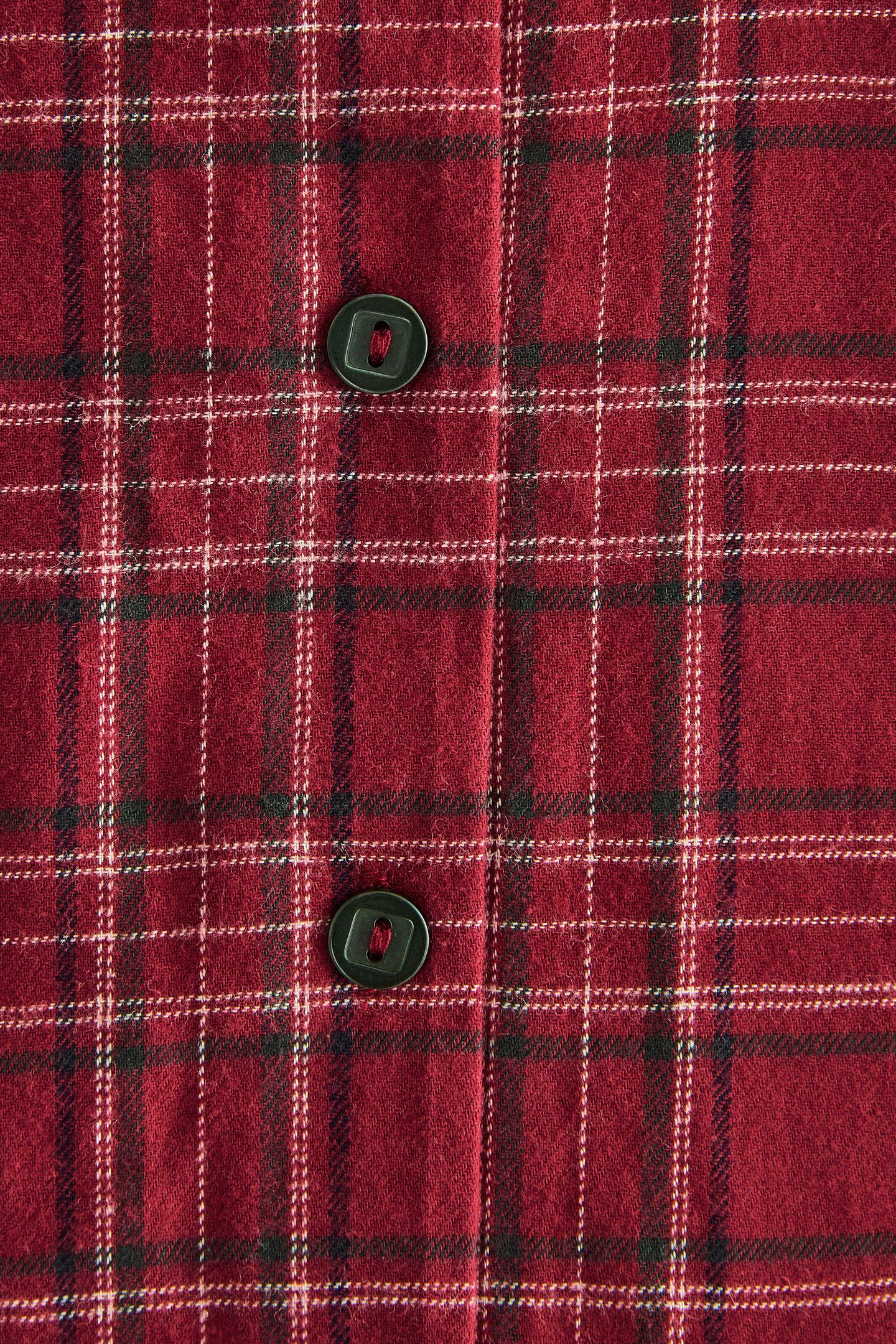 Женский комбинезон Zara Baby Flannel Check Christmas Footed, цвет: Красный — фото 4