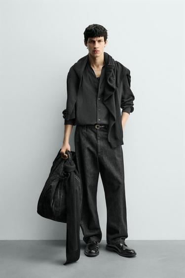 CHEMISE FLUIDE STRUCTURÉE - Noir de Zara - Image 0