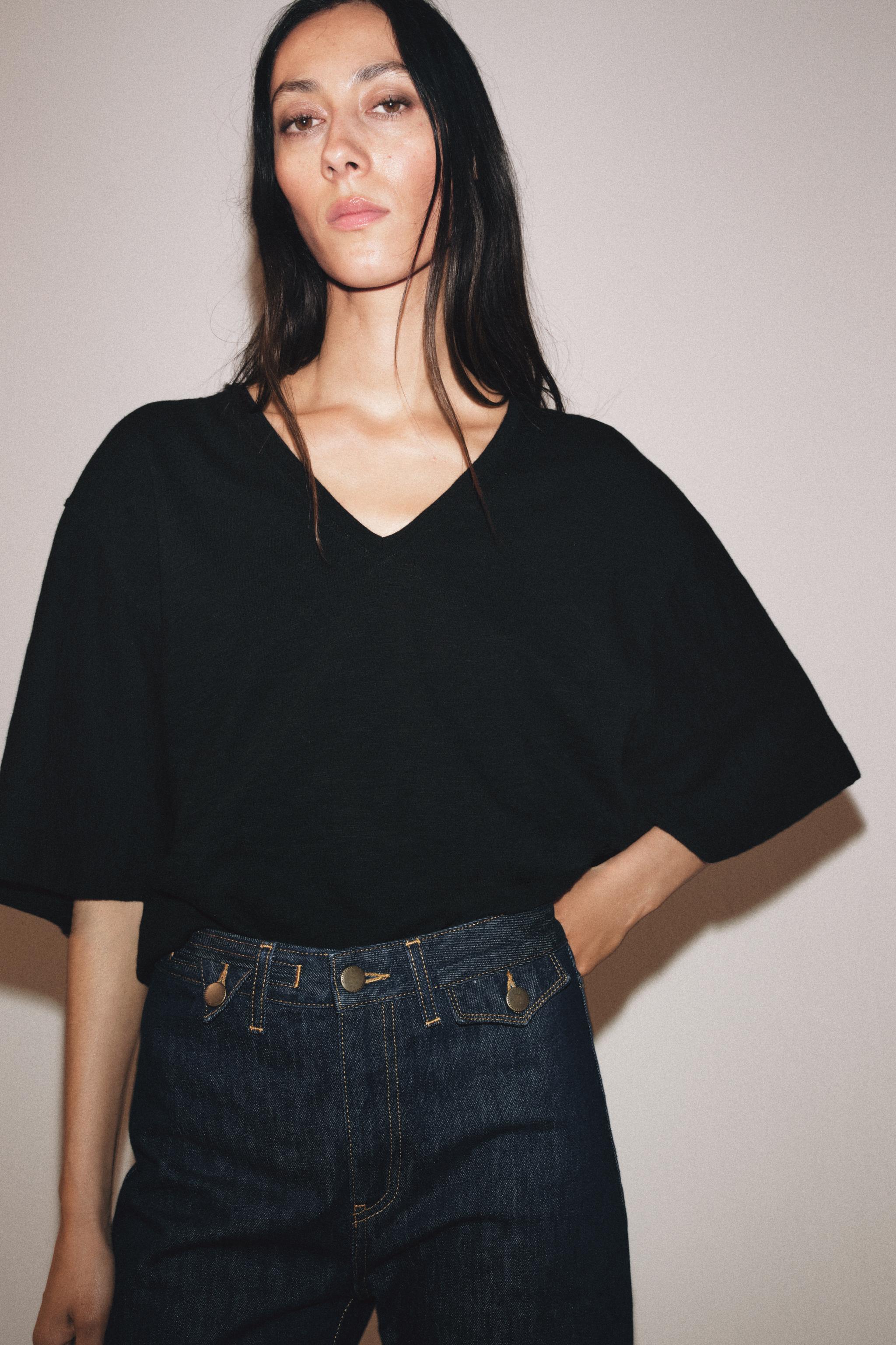 V YAKA T-SHIRT - Görsel 4