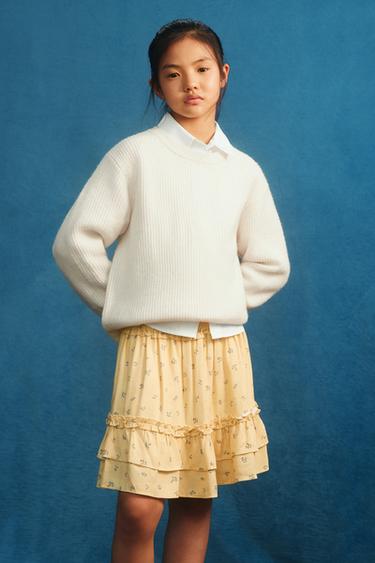 裏編みニットセーターエクリュZaraの裏編みニットセーター - エクリュ 