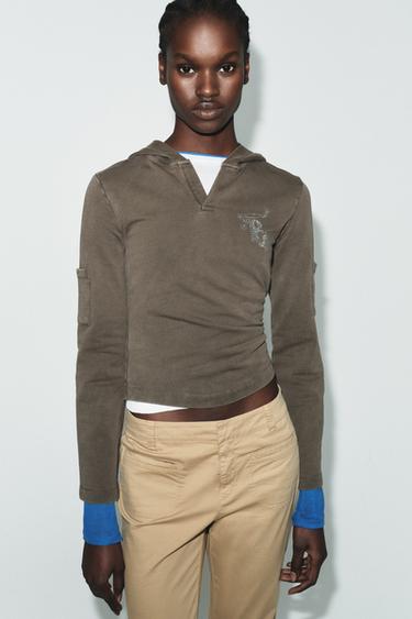 BRATZ® HOODIE TOP - Dark brown by Zara