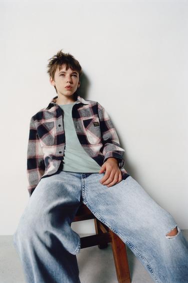 CHECK OVERSHIRT - Red by Zara