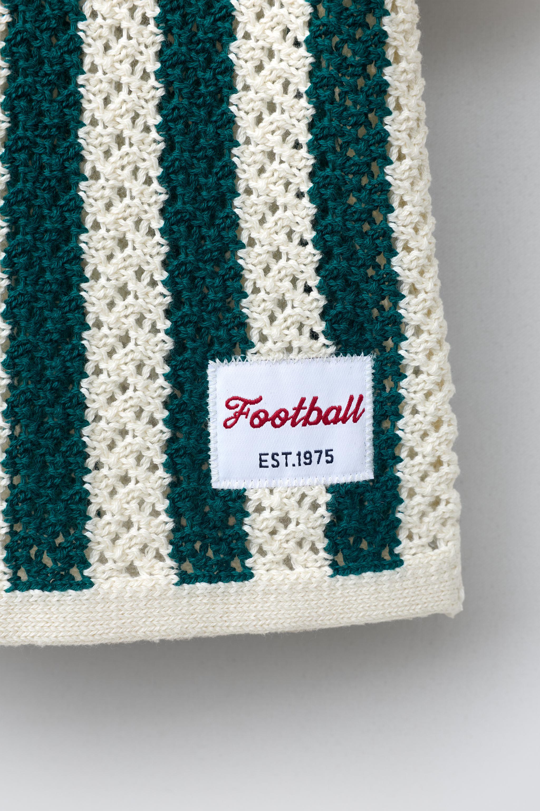 POLO EN MAILLE À RAYURES FOOTBALL