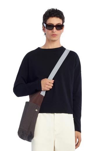 CROPPED LONG SLEEVE T-SHIRT - Black by Zara