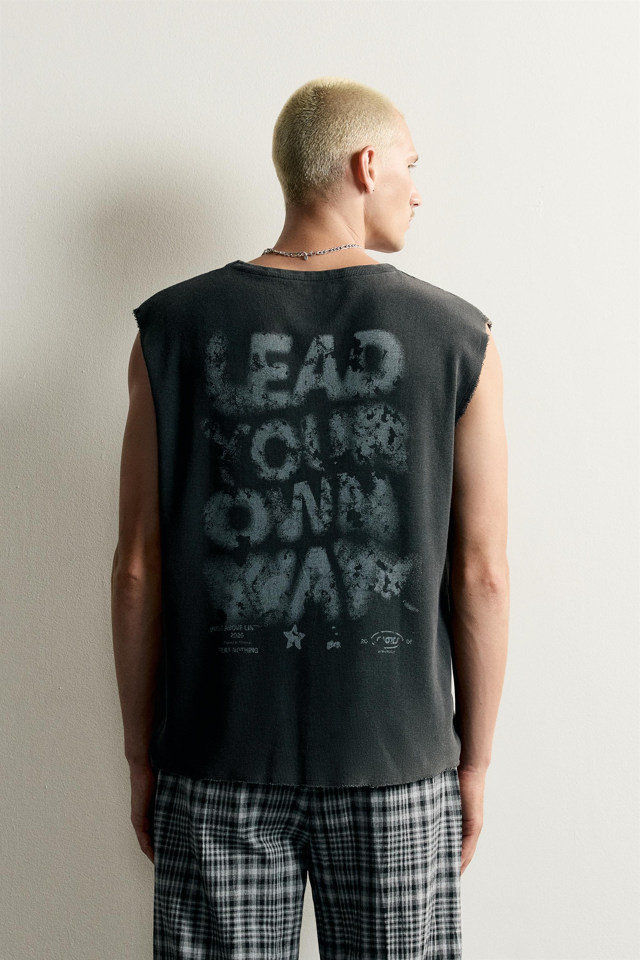 WASHED GRAPHIC KNIT TANK TOP