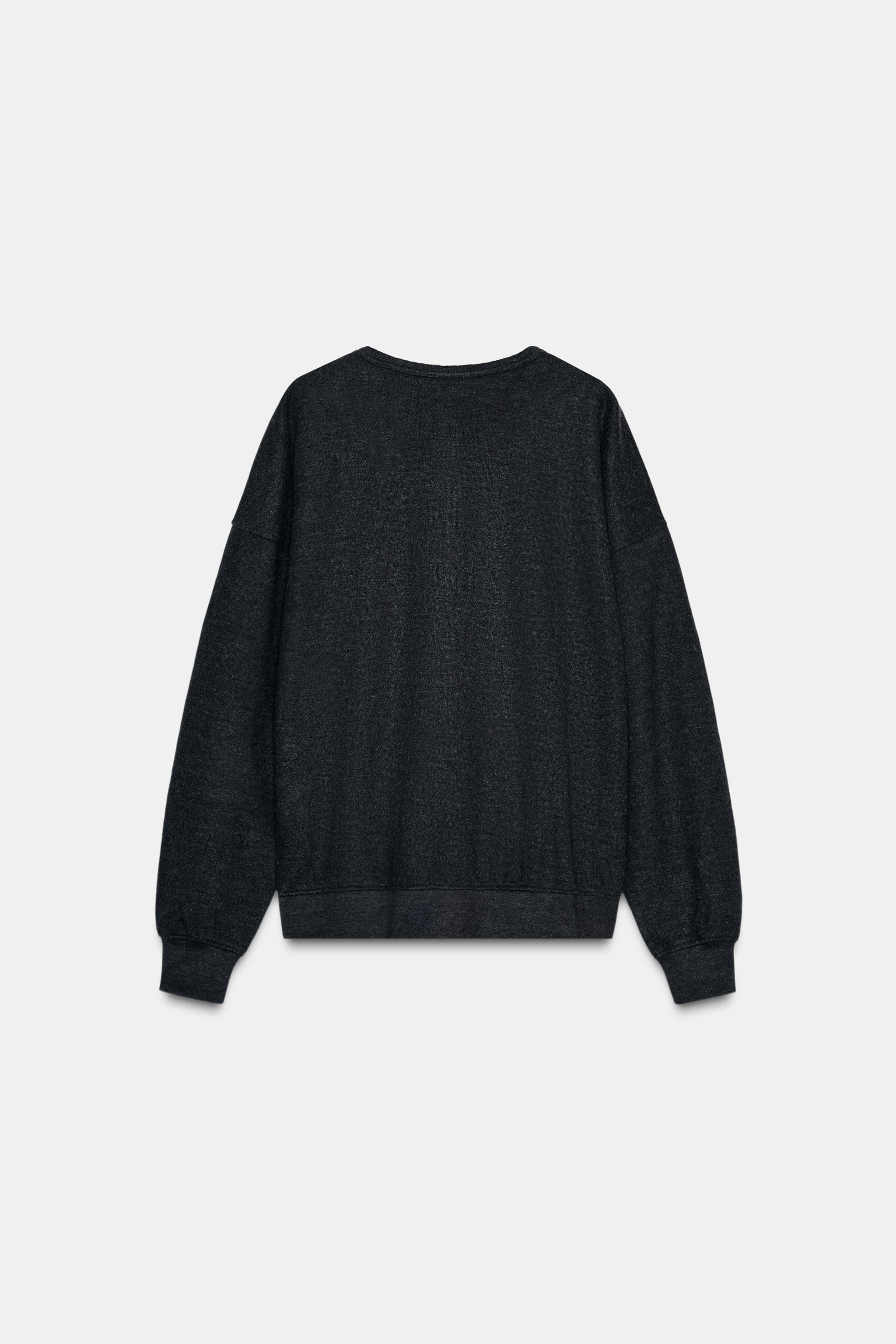 SOFT RIBBED ZIPPER SWEATSHIRT - Dark gray | ZARA United States
