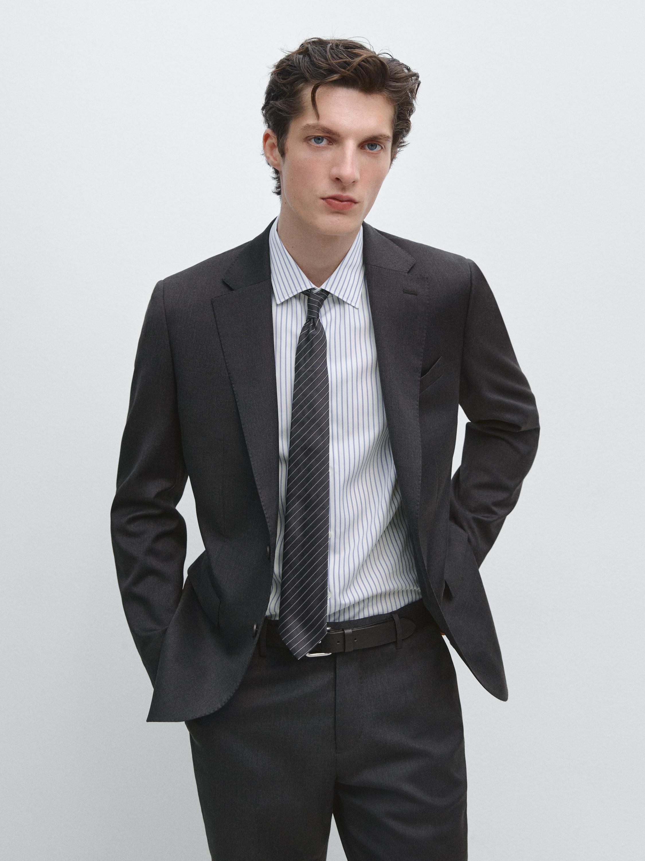 100% cool wool suit blazer