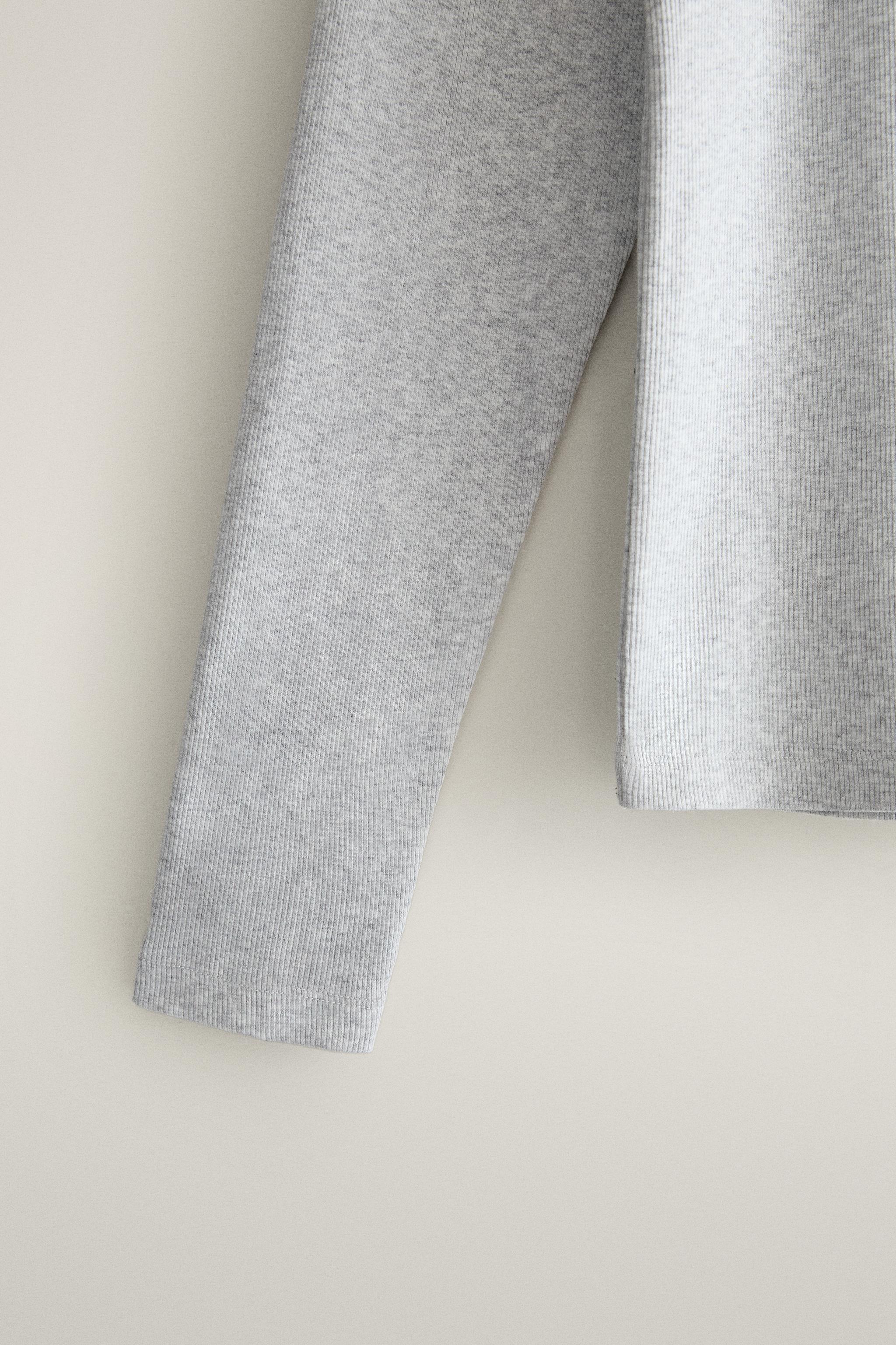 RIBBED COTTON LONG SLEEVE T-SHIRT