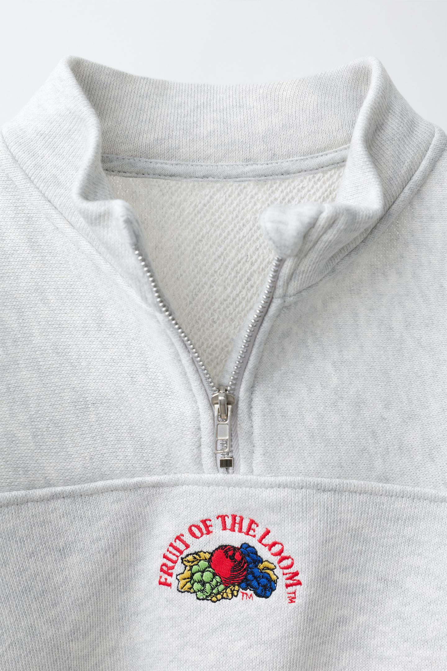 Детская толстовка Zara Fruit OF the Loom™ Embroidered, цвет: Серый меланжевый — фото 4