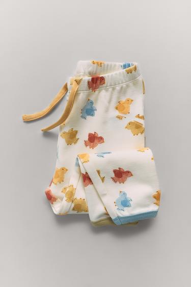 2-6 YEARS/ BIRD PRINT PYJAMAS - Ecru by Zara