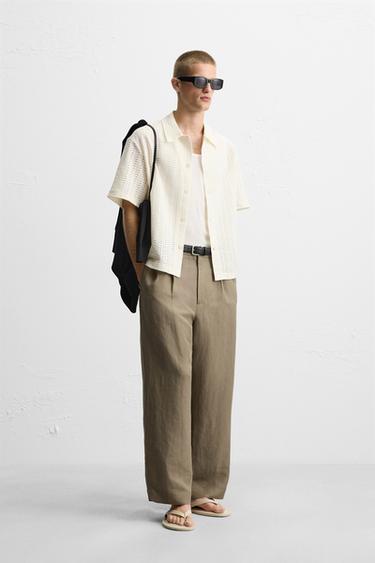 GEOMETRIC JACQUARD SHIRT - Ecru by Zara - Image 3