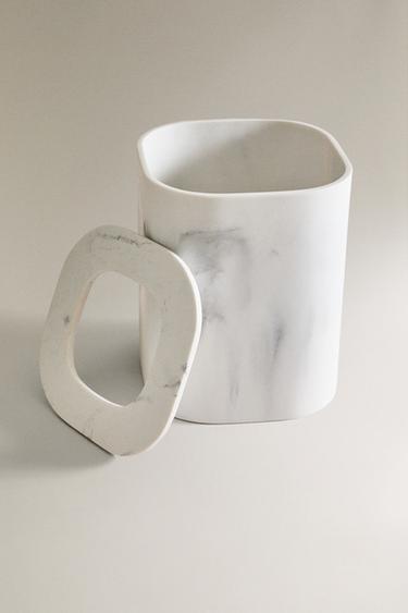 KOSZ ŁAZIENKOWY Z EFEKTEM MARMURU - Szary Zara