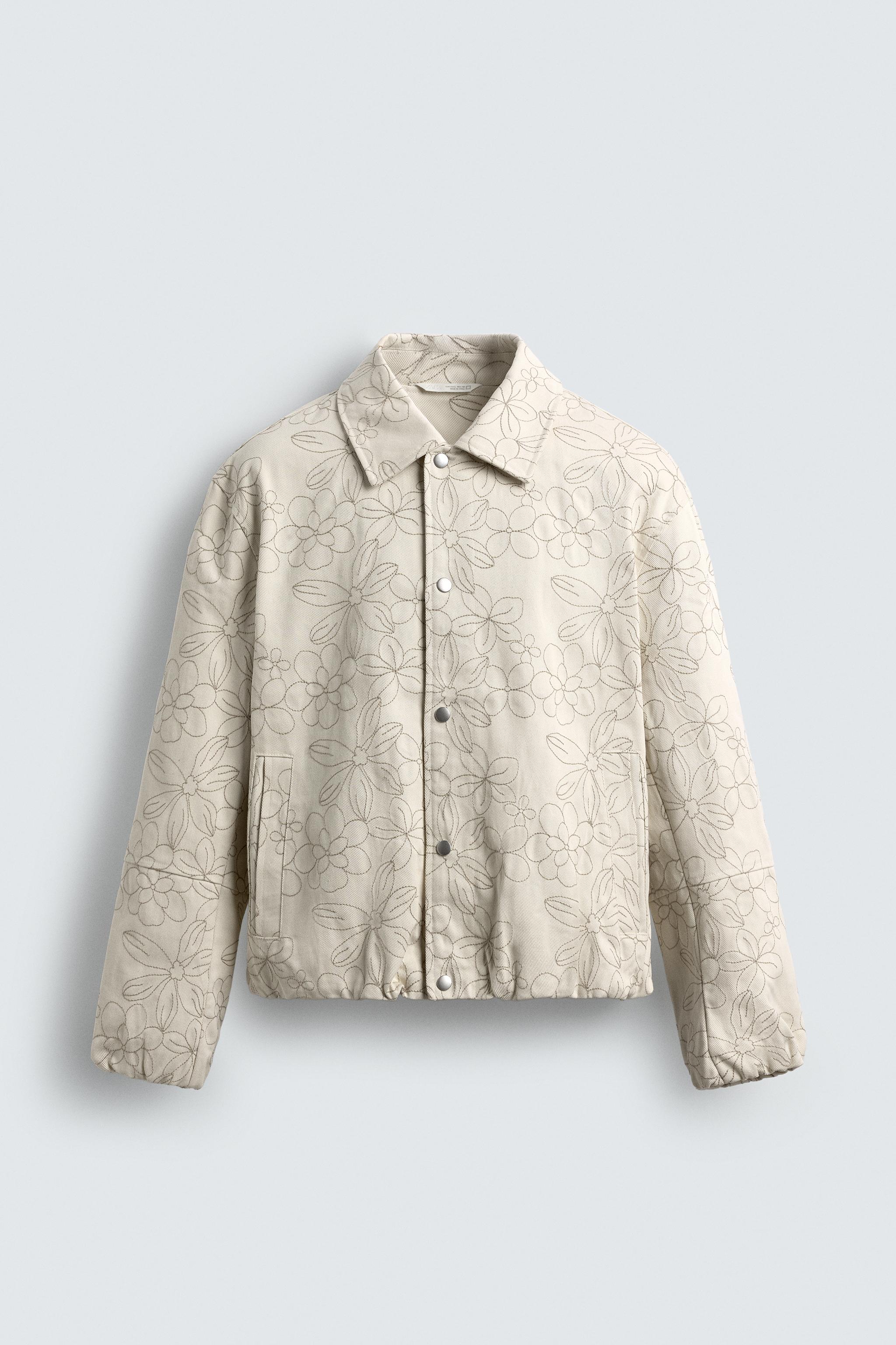 フローラルジャカードジャケット - エクリュ | ZARA Japan / 日本