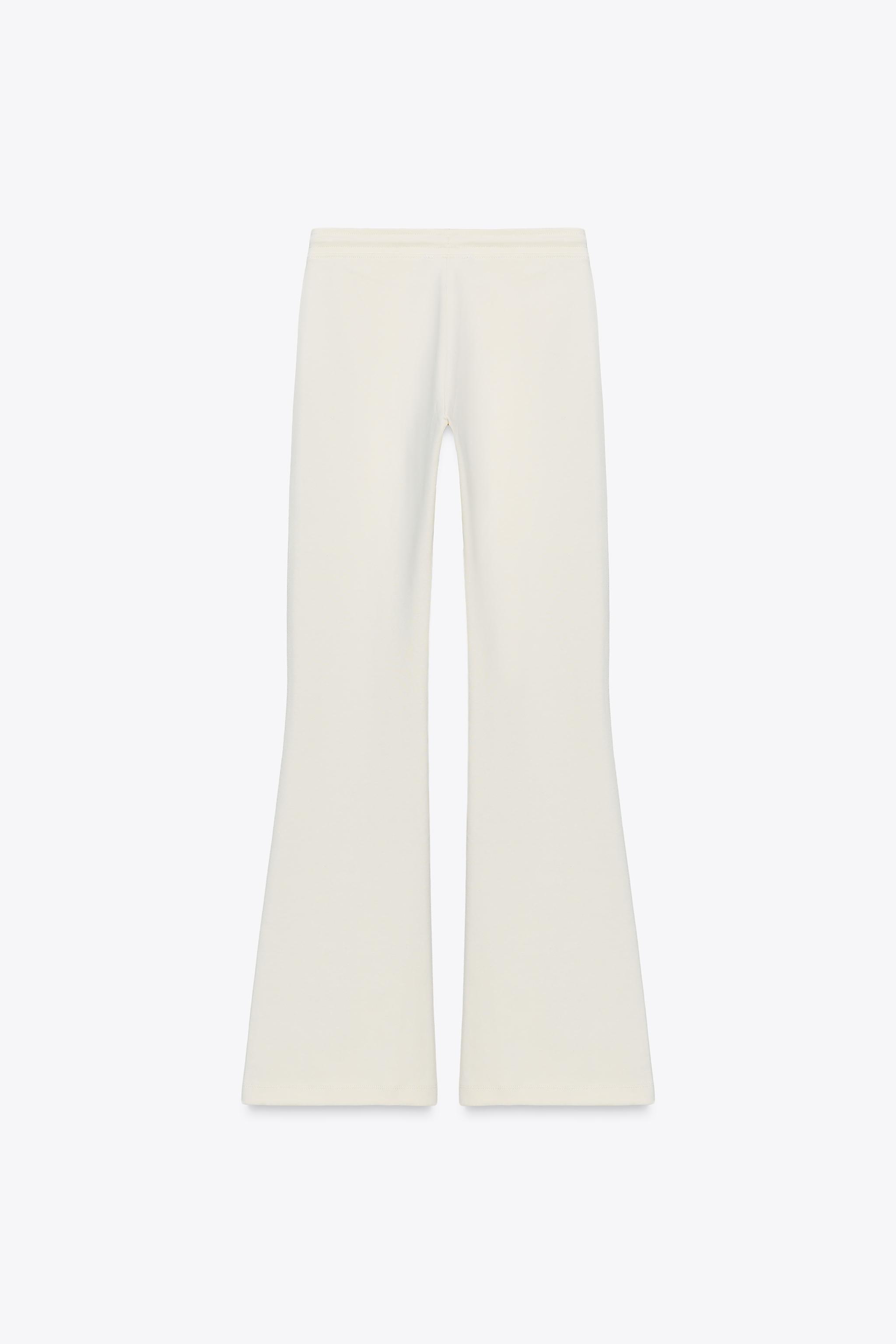 【et.UNiVER】separated pants combination INTERLOCK PLEATED LABEL PANTS - Dark brown | ZARA United States