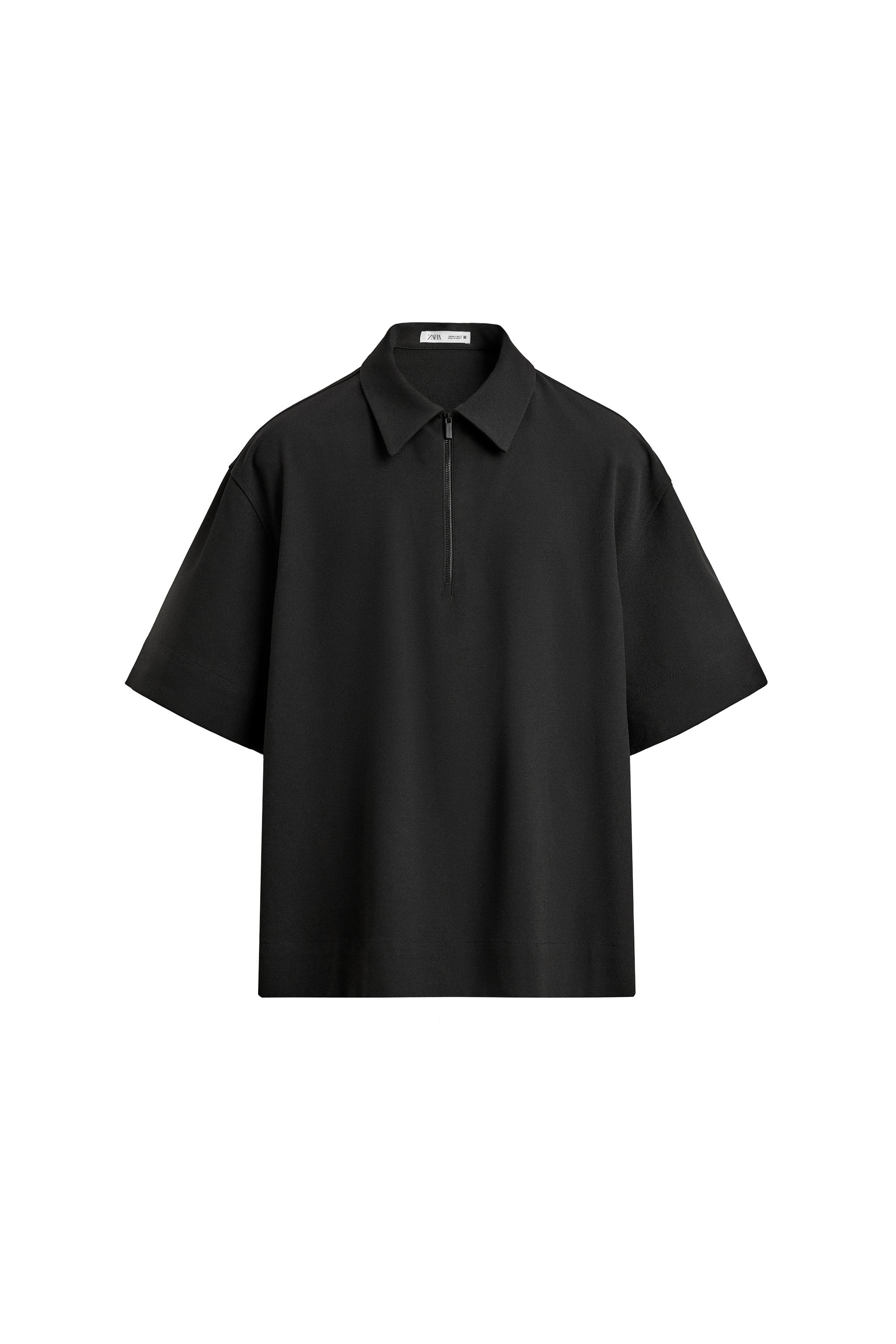 TECHNICAL ZIP POLO SHIRT - Mid-ecru | ZARA Spain