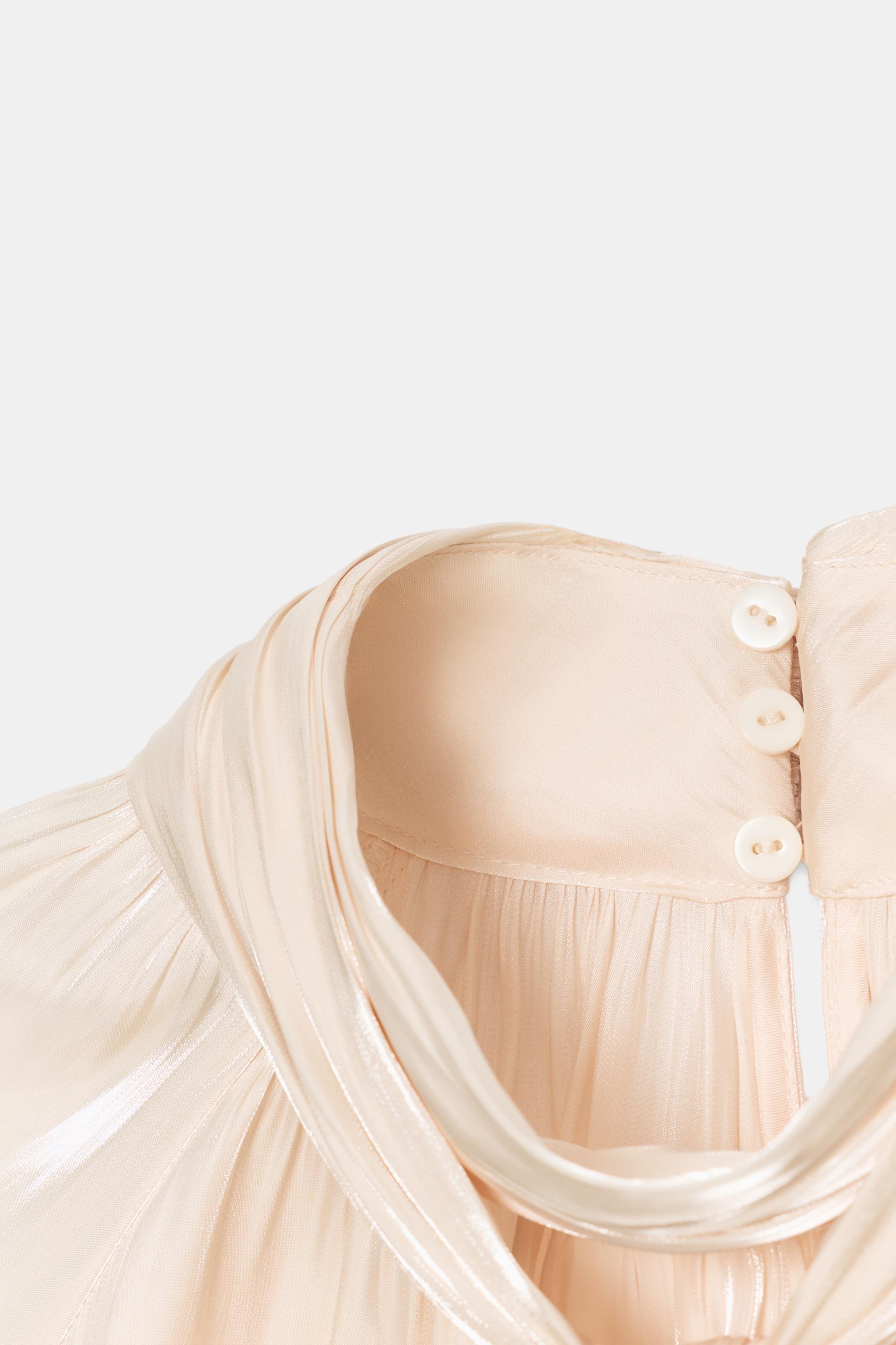 SATIN TIE BLOUSE