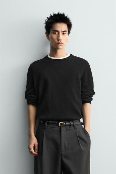 Zara WOOL BLEND JUMPER LIMITED EDITION - Black