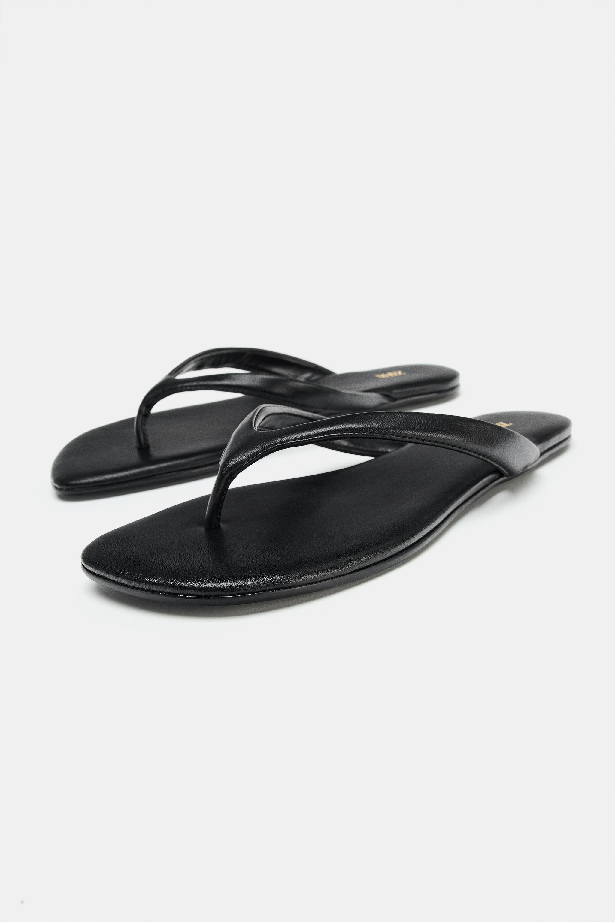 Женские сандалии Zara FLAT STRAP SANDALS — фото 2