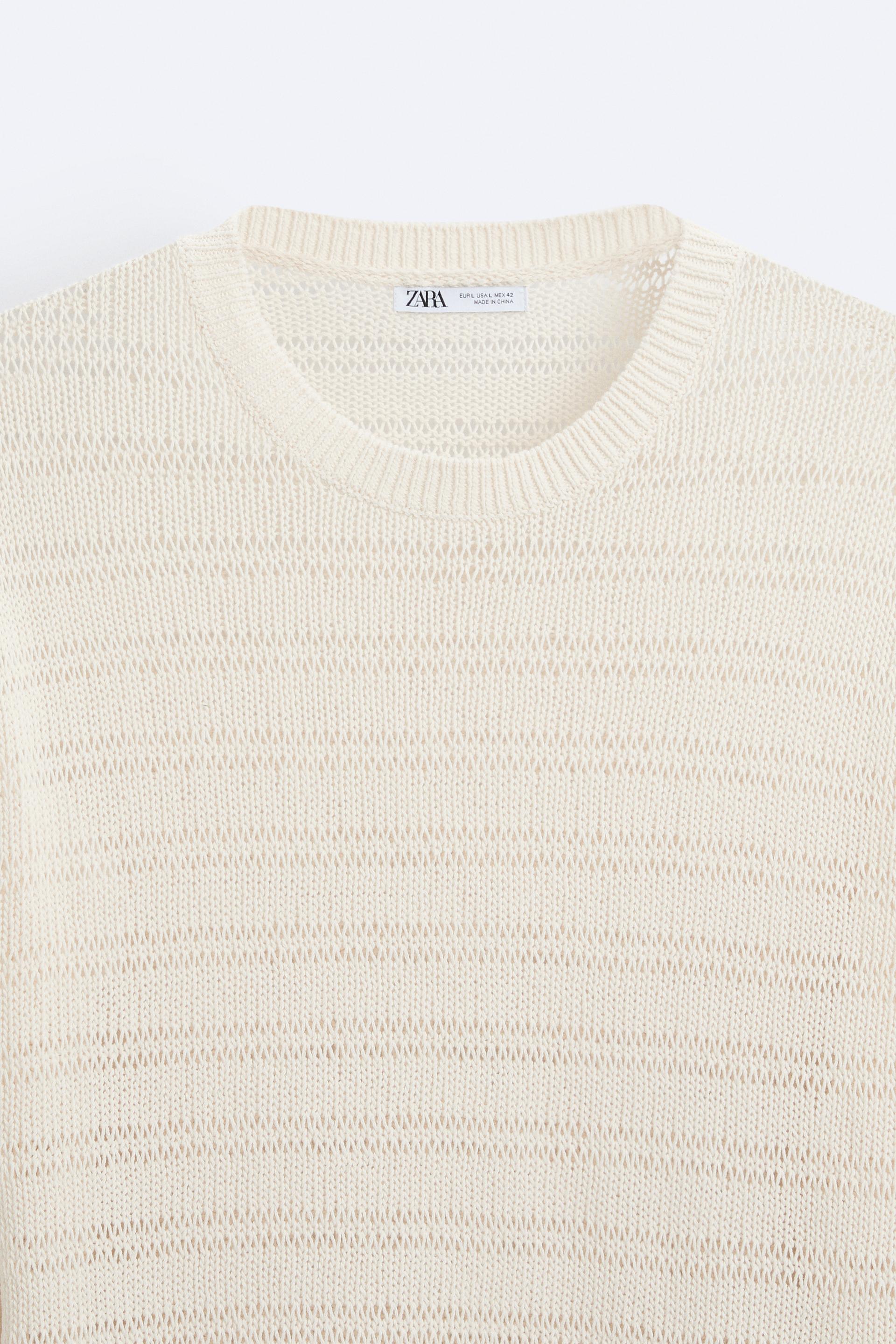 Zara WAFFLE KNIT SWEATER