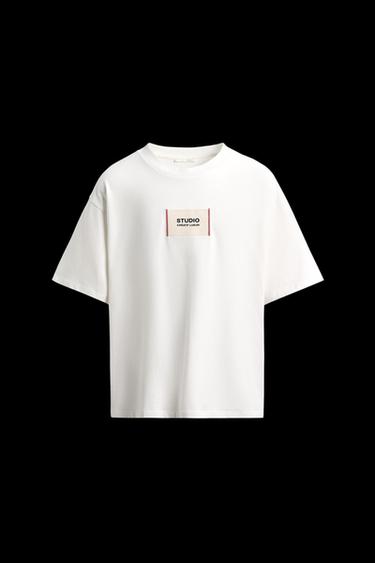 SLOGAN PATCH T-SHIRT - White by Zara - Image 0