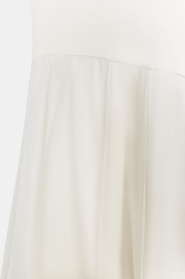 ROBE BIMATIÈRE À GODETS - Écru de Zara - Image 6