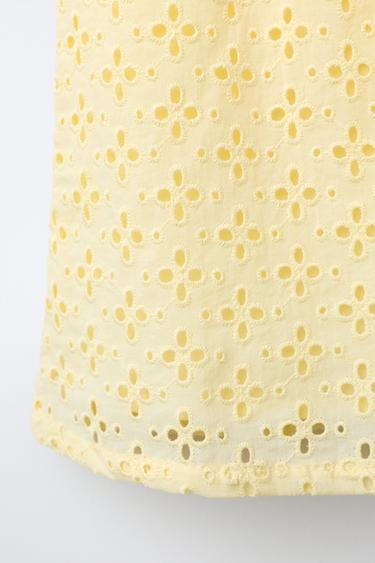 CROCHET BUTTERFLY DRESS - Light yellow by Zara - Image 3