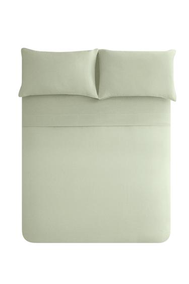 CAPA DE EDREDÃO LINHO COM EFEITO DE LAVAGEM (140 G/M²) - Verde-claro da Zara