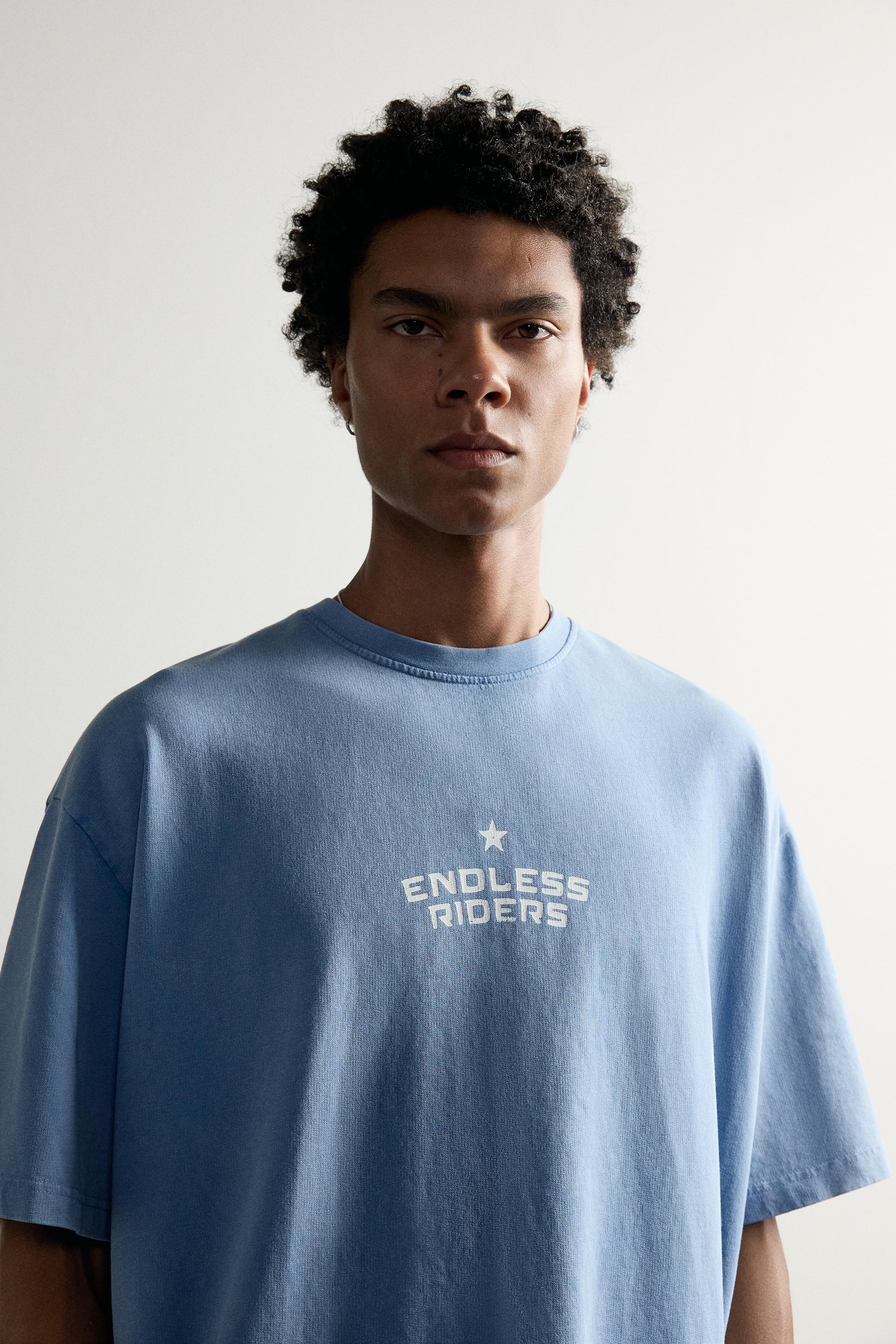 Мужские худи Zara RELAXED-FIT WASHED GRAPHIC SWEATSHIRT — фото 5