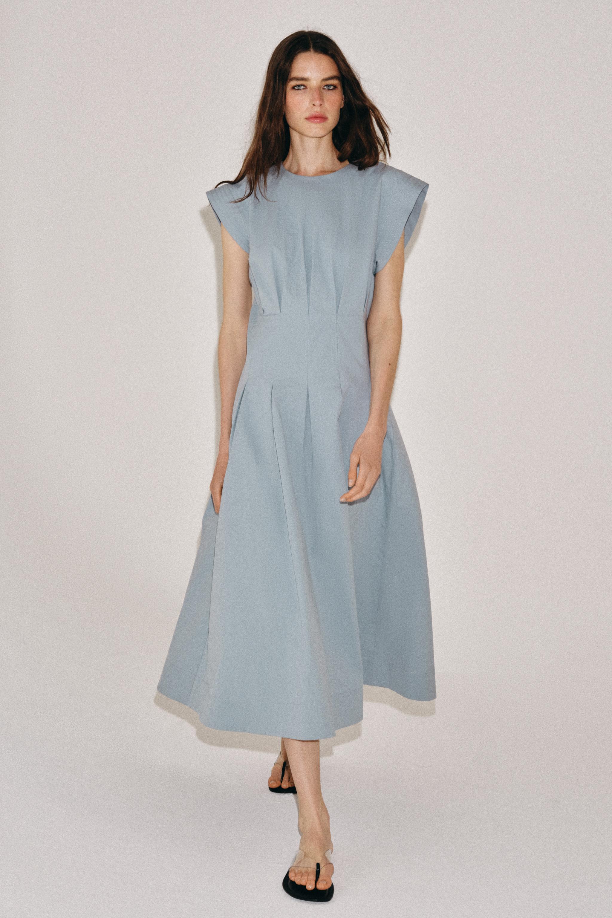 ROBE EN POPELINE PLISSÉE ZW COLLECTION